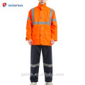 Herren Motorrad Wasserdichte High Visibility Sicherheit Mit Kapuze Regenjacke Verkehr Hallo Vis Reflektierende Regenmantel Anzug mit Hauben